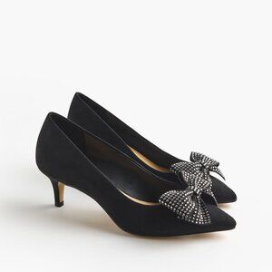 NWT J.Crew Factory Rhinestone Bow Heels